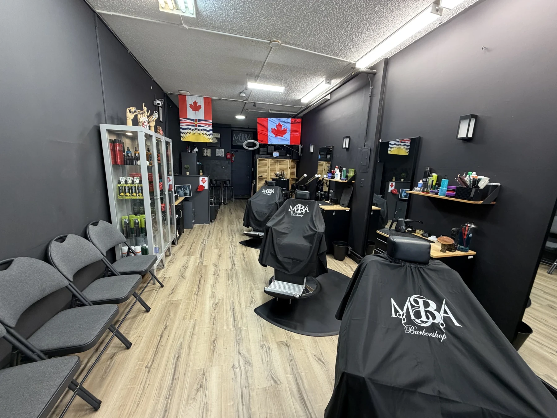 Interior of MBA Barbershop in Burnaby